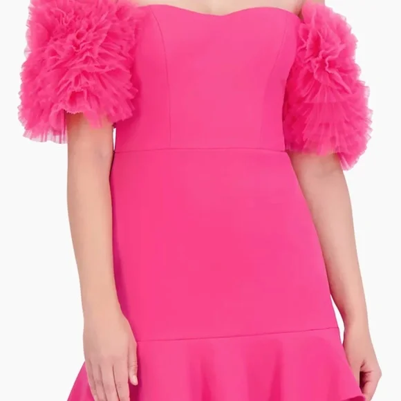 BCBGmaxazria Cocktail Tule Dress SAMPLE SIZE 6 - Picture 5 of 9